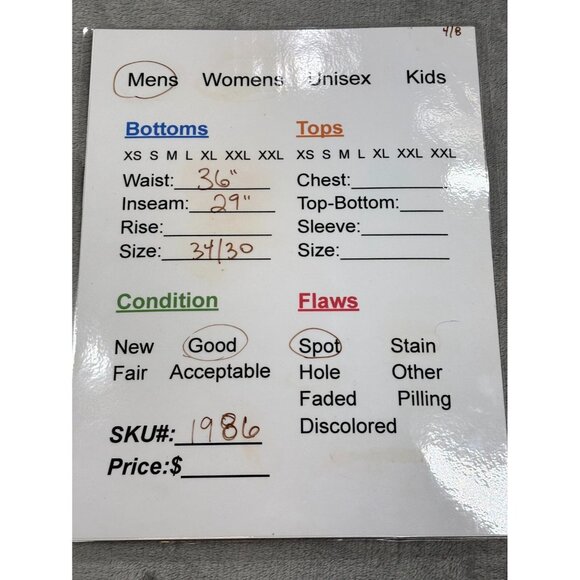 G-Star Raw Cargo Pants Men's 34/30 Beige Zip Pockets Tapered Leg Drawstring - Picture 13 of 13